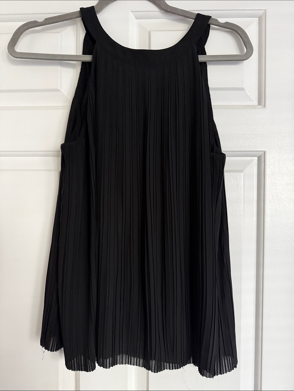 Massimo Dutti Black Pleated Halter Blouse